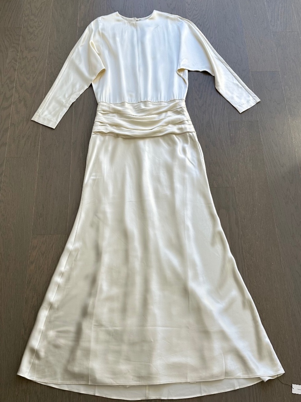 Reformation ESMEE White Ivory Silk Maxi Dress Wedding Long Sleeve with Tags - 4 - Picture 2 of 15